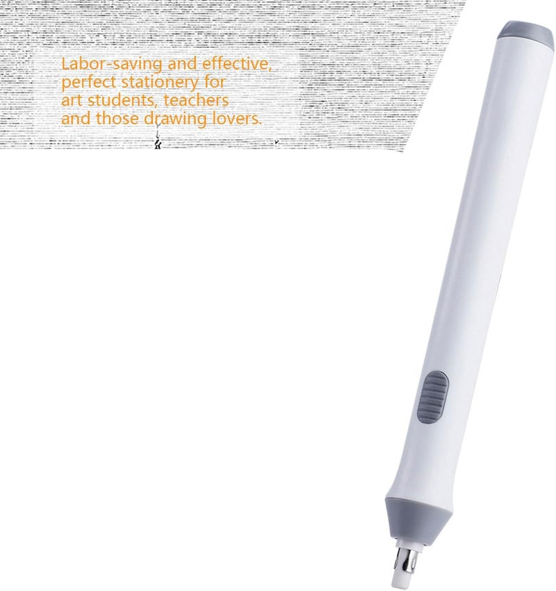 KooingTech Electric Eraser, Electric Eraser for Drawing, Electric Erasers with 22PCS Eraser Filler for Daily Writing Drawing Industrial Design (White) - Image 3